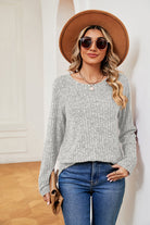 Heathered Round Neck Top - Guy Christopher