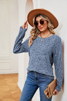 Heathered Round Neck Top - Guy Christopher