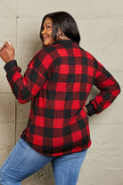 Heimish Make It Last Full Size Contrast Plaid Shacket - Guy Christopher