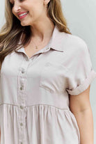 HEYSON Find Yourself Full Size Soft Tencel Babydoll Blouse - Guy Christopher