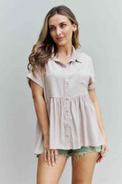 HEYSON Find Yourself Full Size Soft Tencel Babydoll Blouse - Guy Christopher