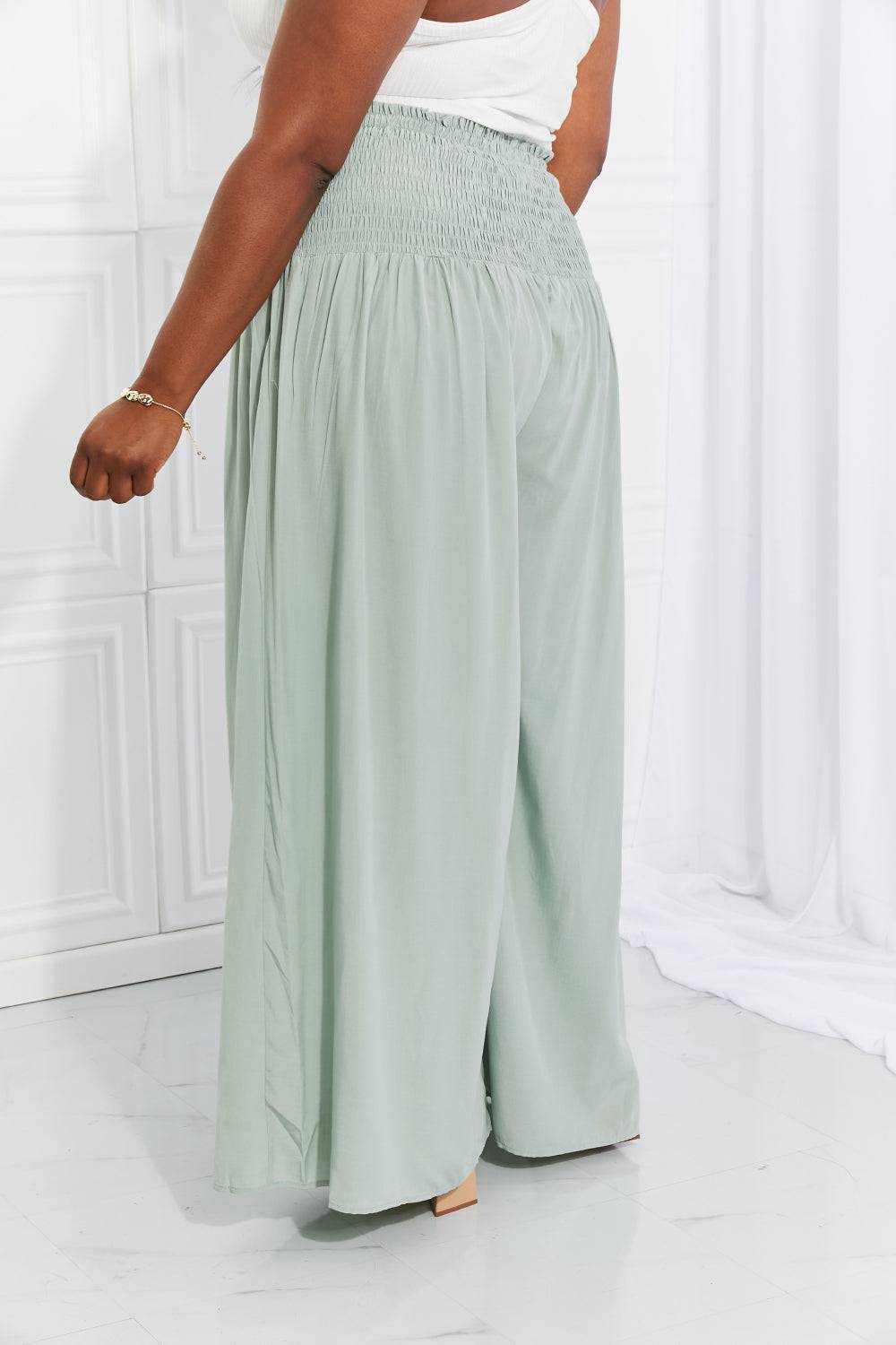 HEYSON Full Size Beautiful You Smocked Palazzo Pants - Guy Christopher