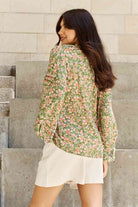 HEYSON She's Blossoming Full Size Balloon Sleeve Floral Blouse - Guy Christopher