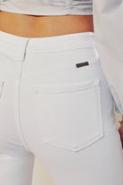 HIGH RISE ANKLE SKINNY WHITE JEANS-KC8604WT - Guy Christopher