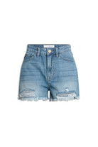 High Rise DENIM SHORTS JEANS- KC9145M-OP - Guy Christopher