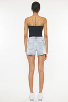 HIGH RISE DENIM SHORTS JEANS-KC9211M-N - Guy Christopher