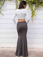 High Waist Floor Length Skirt - Guy Christopher