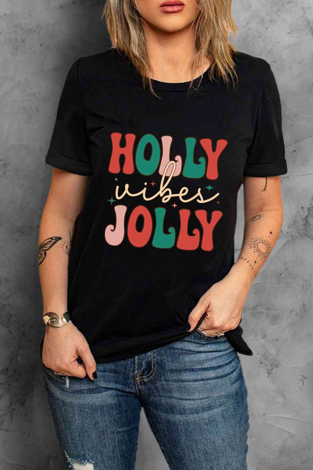 HOLLY JOLLY Graphic Short Sleeve T-Shirt - Guy Christopher