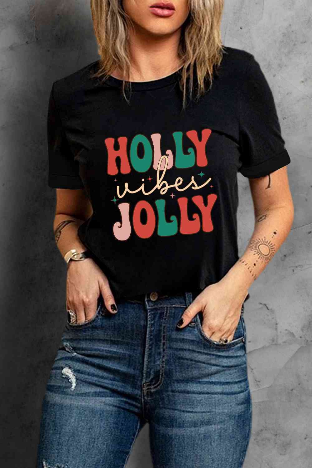 HOLLY JOLLY Graphic Short Sleeve T-Shirt - Guy Christopher