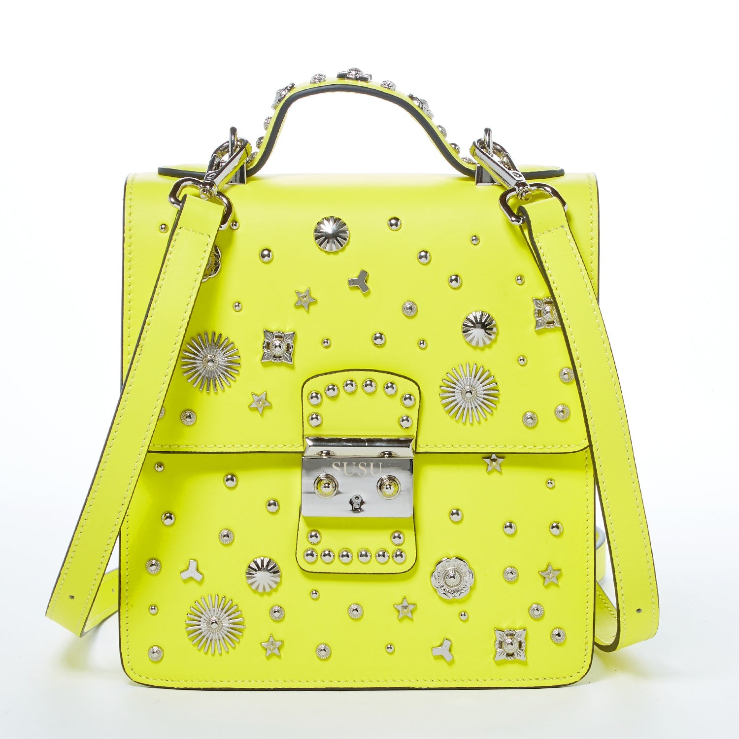 Yellow Leather Hollywood Backpack Purse - Chic, Convertible, and Secure! –  Guy Christopher