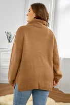 Horizontal Ribbing Turtleneck Sweater - Guy Christopher