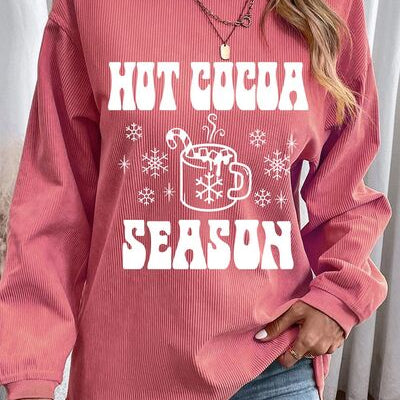HOT COCOA SEASON Round Neck Sweatshirt - Guy Christopher