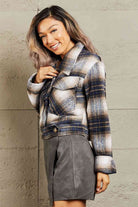 HYFVE Put In Work Semi Cropped Plaid Shacket - Guy Christopher