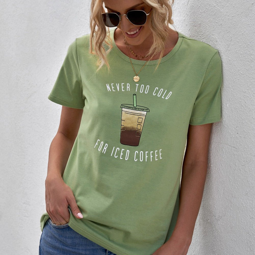 Indulge in Love and Comfort with Never Too Cold for Iced Coffee Tee - Celebrating Life's Simple Pleasures with Timeless Romance. - Guy Christopher