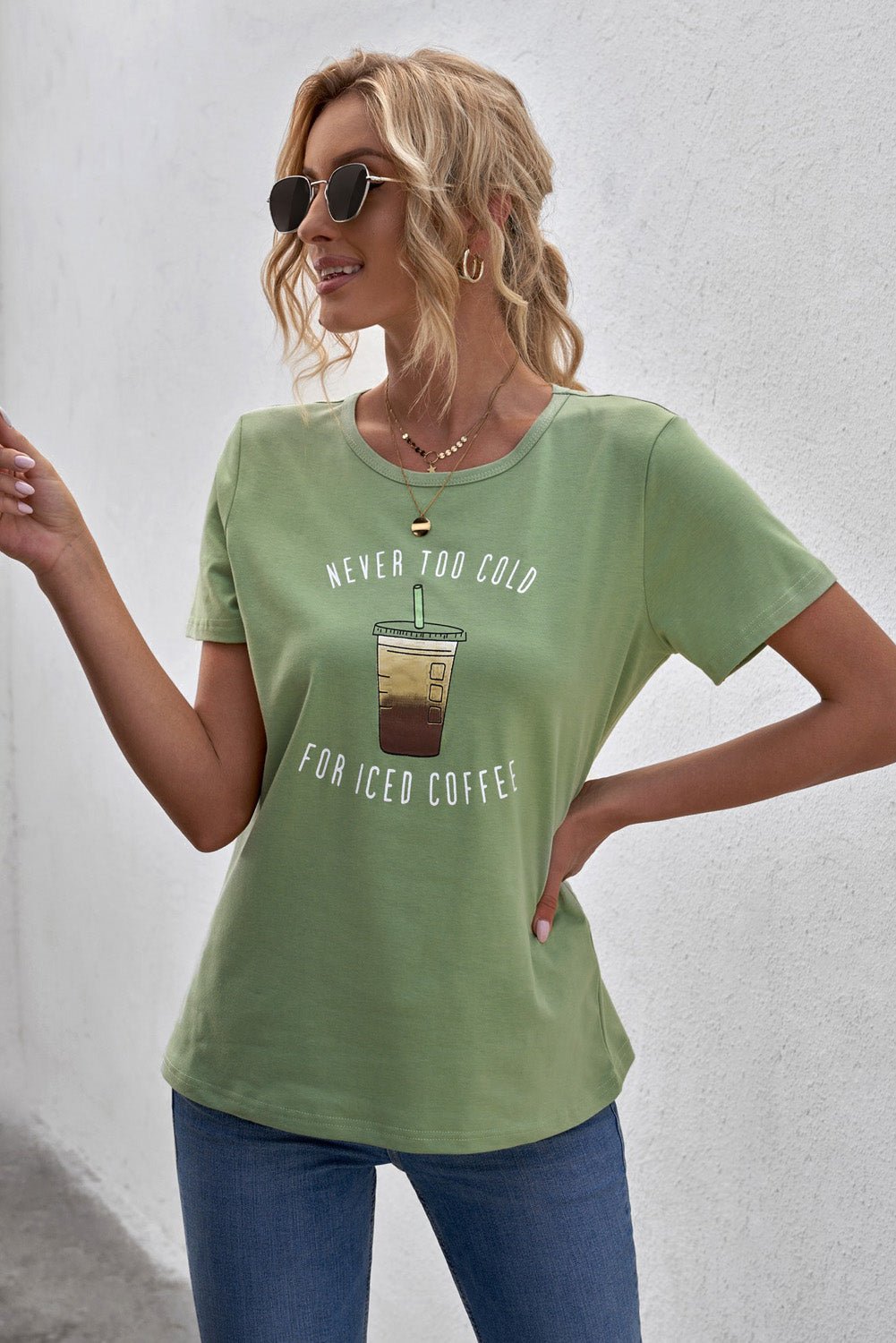 Indulge in Love and Comfort with Never Too Cold for Iced Coffee Tee - Celebrating Life's Simple Pleasures with Timeless Romance. - Guy Christopher