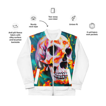 Indulge in the Pure Bliss of Guy Christopher's All-Over Print Bomber Jacket - Wrap Yourself Up in a Warm Embrace and Let Beauty and Quality Go Hand in Hand. - Guy Christopher