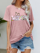 Indulge in the season of love with our Easter MAMA Graphic Round Neck T-Shirt - Express your gratitude to the woman who gave you everything, wrapped in soft comfort and delicate charm. - Guy Christopher