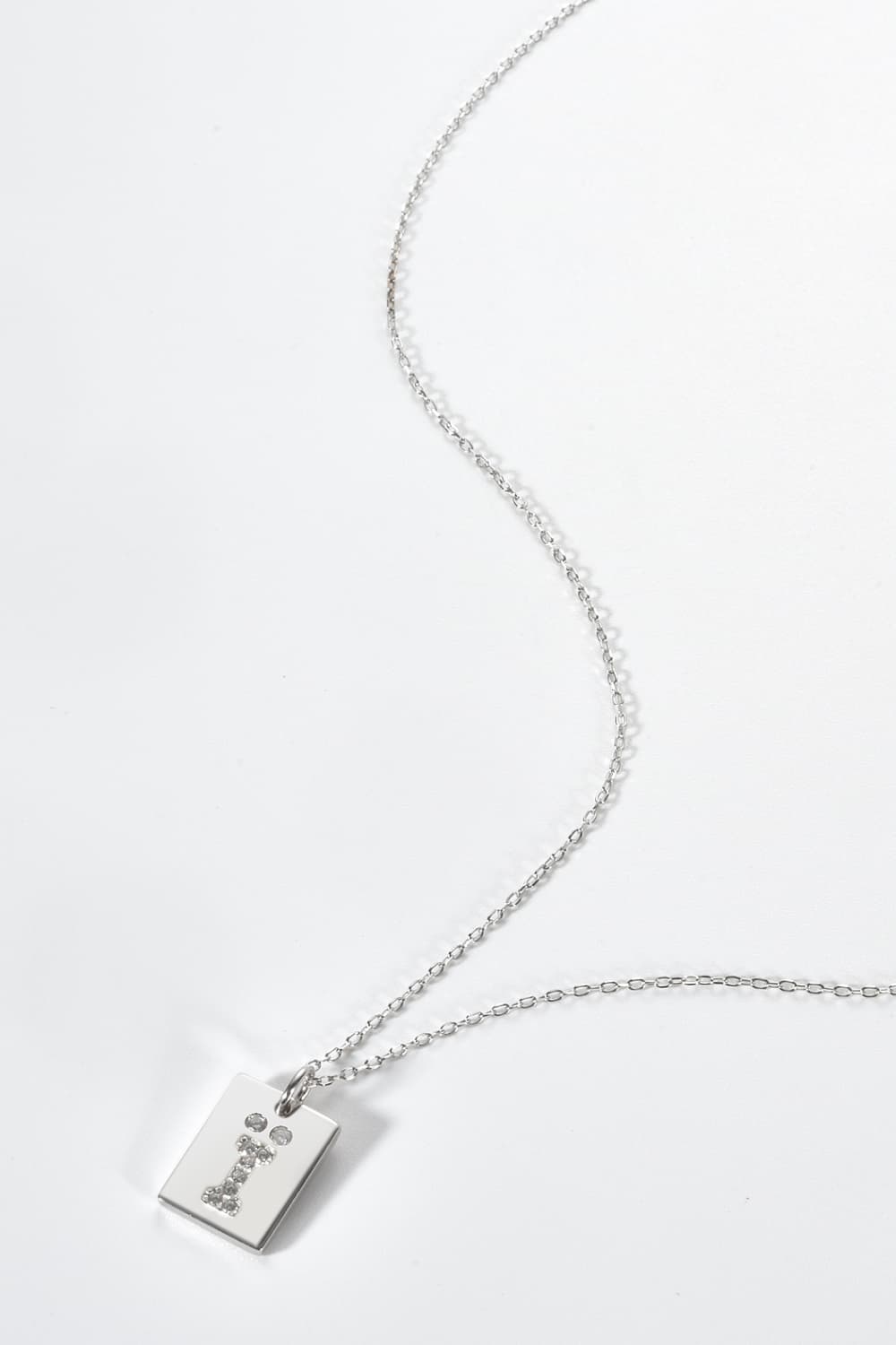 Inlaid Zircon Rectangle Pendant Necklace - Guy Christopher
