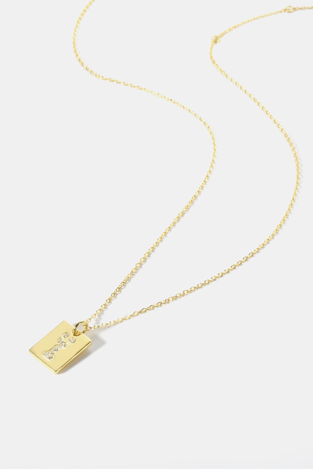 Inlaid Zircon Rectangle Pendant Necklace - Guy Christopher