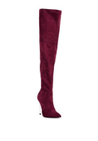 Jaynetts Stretch Suede Micro High Knee Boots - Guy Christopher