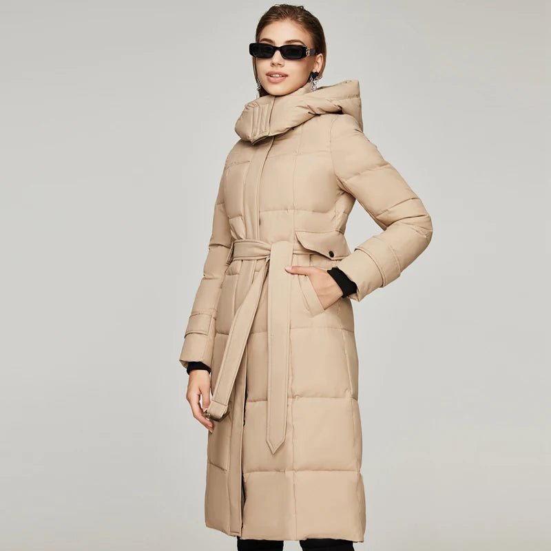 JAZZEVAR Woman Plus Size Coat Thick Parka Manteau Female Cotton Jacket Bubble Coats Bandana Jackets Grey Women's Winter M82018 - Guy Christopher