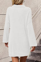 Johnny Collar Drop Shoulder Sweater Dress - Guy Christopher