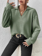 Johnny Collar Ribbed Top - Guy Christopher