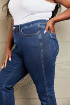 Judy Blue Kailee Full Size Tummy Control High Waisted Straight Jeans - Guy Christopher