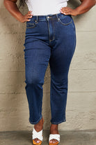 Judy Blue Kailee Full Size Tummy Control High Waisted Straight Jeans - Guy Christopher