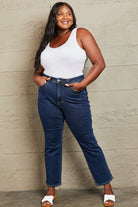 Judy Blue Kailee Full Size Tummy Control High Waisted Straight Jeans - Guy Christopher