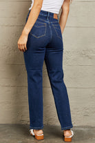 Judy Blue Kailee Full Size Tummy Control High Waisted Straight Jeans - Guy Christopher