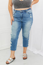 Judy Blue Laila Full Size Straight Leg Distressed Jeans - Guy Christopher