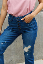 Judy Blue Melanie Full Size High Waisted Distressed Boyfriend Jeans - Guy Christopher