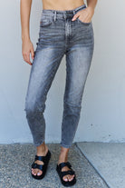 Judy Blue Racquel Full Size High Waisted Stone Wash Slim Fit Jeans - Guy Christopher