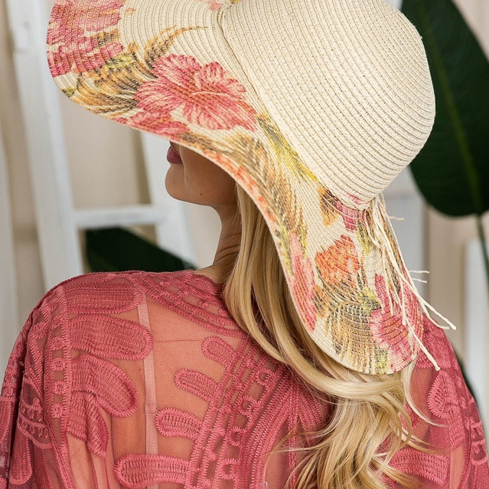 Justin Taylor Floral Bow Detail Sunhat - Guy Christopher