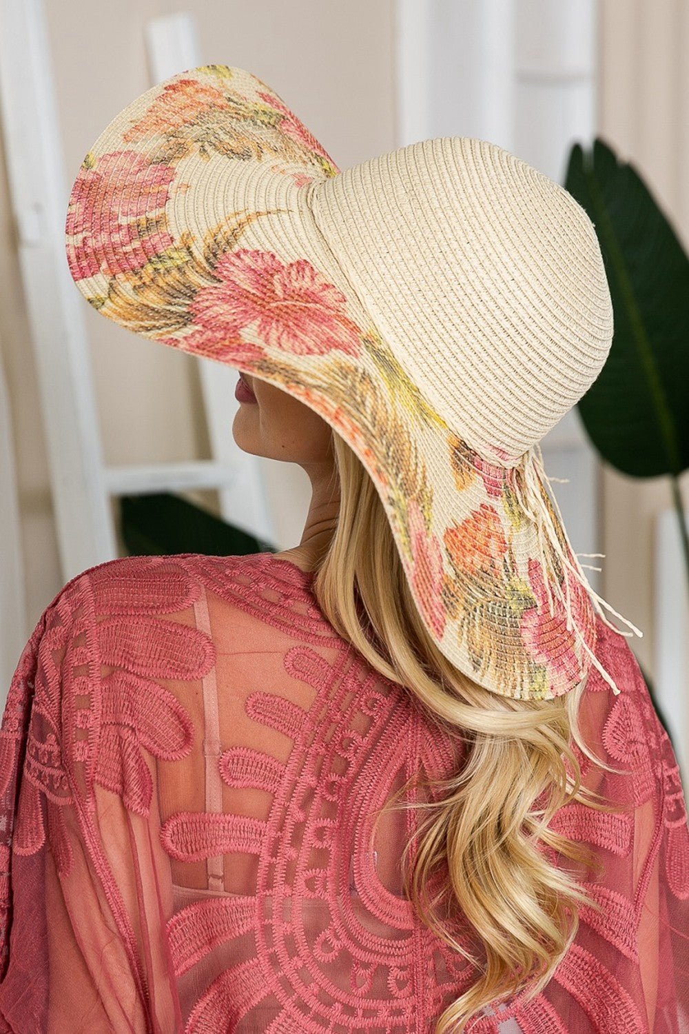 Justin Taylor Floral Bow Detail Sunhat - Guy Christopher