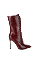 KNOCTURN Croc Textured Over The Ankle Boots - Guy Christopher