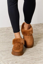 Legend Footwear Furry Chunky Platform Ankle Boots - Guy Christopher