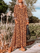 Leopard Buttoned Maxi Dress - Guy Christopher