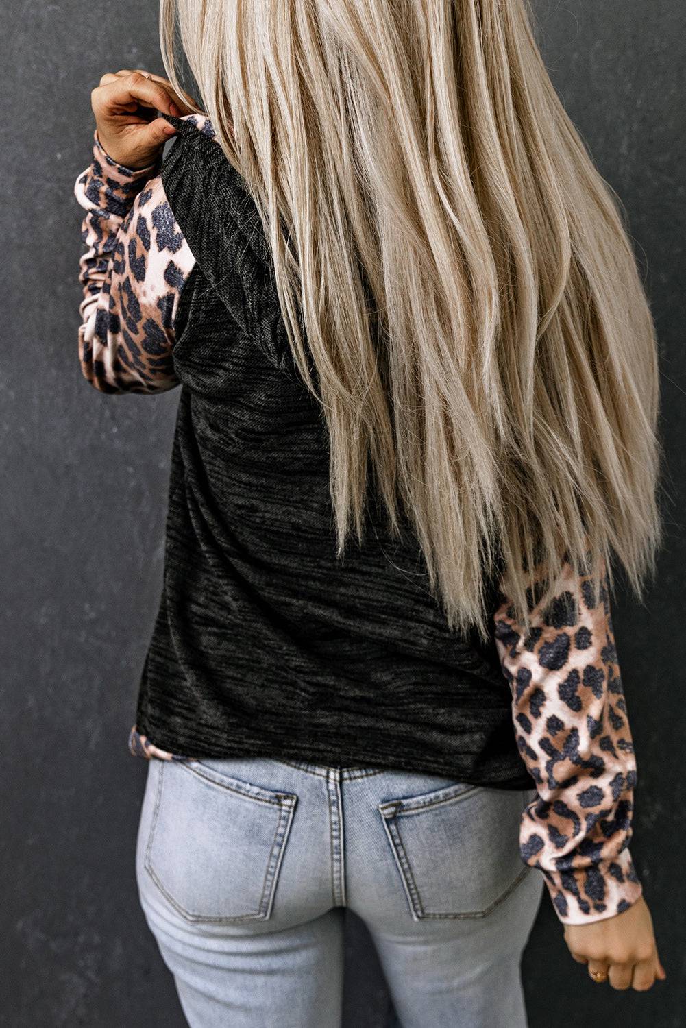 Leopard Color Block Raglan Sleeve Hoodie - Embrace Your Inner Wild and Unleash Your Beauty with this Snug and Stunning Piece of Clothing - Guy Christopher