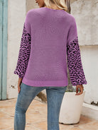 Leopard Crisscross V-Neck Sweater - Guy Christopher