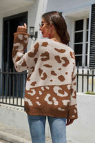 Leopard Drop Shoulder Sweater - Guy Christopher