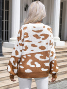 Leopard Drop Shoulder Sweater - Guy Christopher