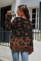 Leopard Drop Shoulder Sweater - Guy Christopher