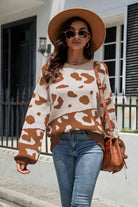 Leopard Drop Shoulder Sweater - Guy Christopher