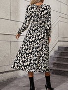 Leopard Long Sleeve Midi Dress - Guy Christopher