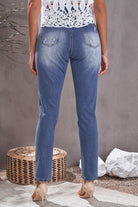 Leopard Patch Ankle-Length Jeans - Guy Christopher