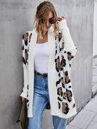 Leopard Pattern Fuzzy Cardigan - Guy Christopher