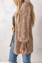 Leopard Print Balloon Sleeve Cardigan - Guy Christopher