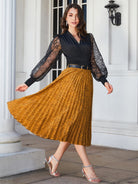 Leopard Print Pleated Midi Skirt - Guy Christopher